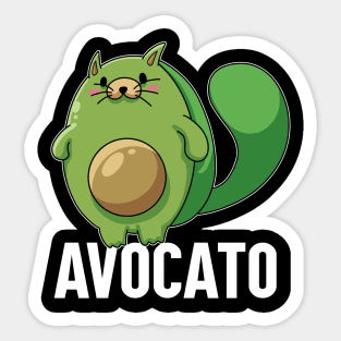 Funny Avocato Vegan Cat Avocado Tee Avogato Fresh Avocado Sticker